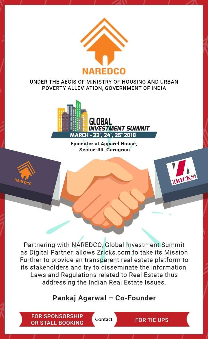 NAREDCO partnered with Zricks as Digital Partner for Global Investment Summit 2018 Update